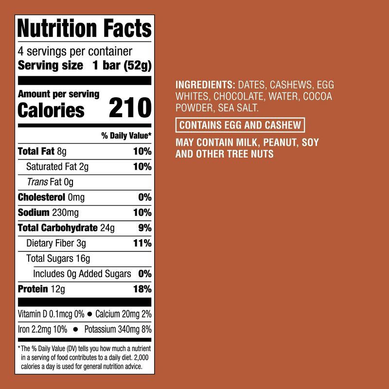 slide 5 of 5, Protein Bars Cashew Butter Chocolate - 12g Protein - 7.33oz/4ct - Good & Gather™, 12 gram, 7.33 oz, 4 ct