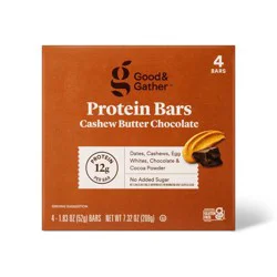 Protein Bars Cashew Butter Chocolate - 12g Protein - 7.33oz/4ct - Good & Gather™