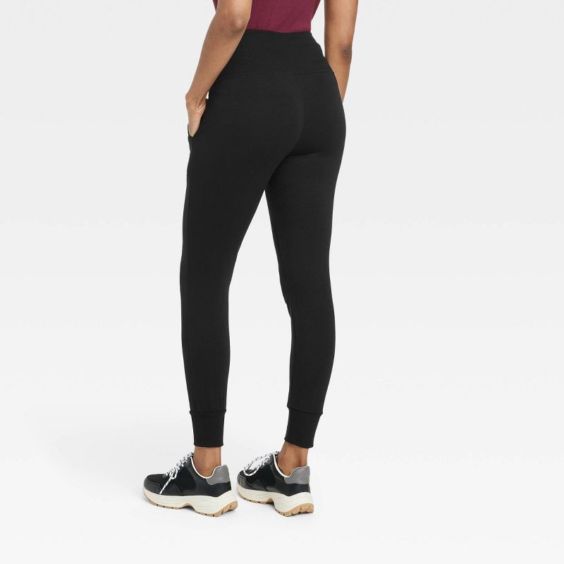 slide 2 of 2, Women's Super Soft High Waisted Joggers with Pockets - A New Day™ Black M, 1 ct