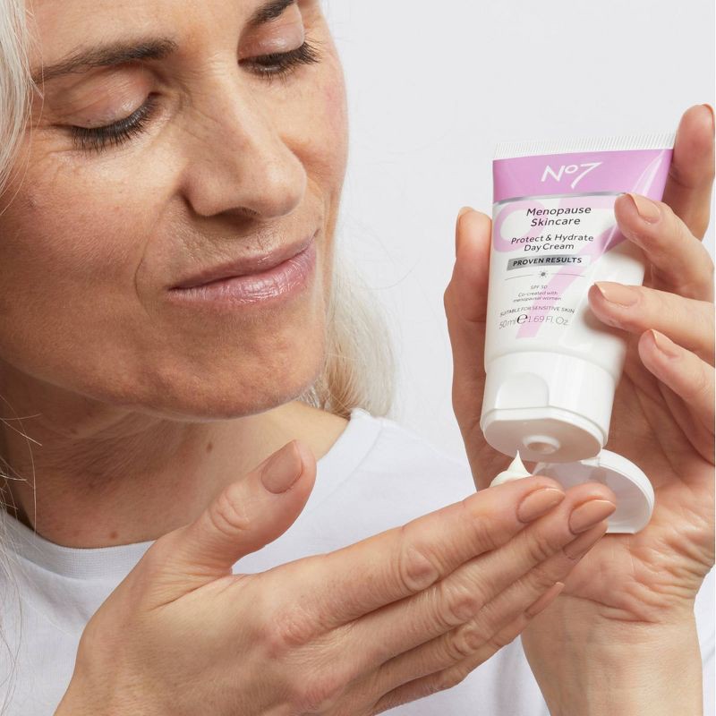 slide 5 of 6, No7 Menopause Skincare Protect & Hydrate Day Cream with SPF 30 - 1.69 fl oz, 30 x 1.69 fl oz