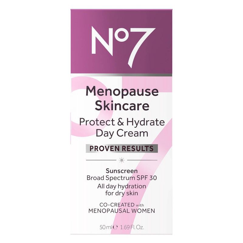 slide 2 of 6, No7 Menopause Skincare Protect & Hydrate Day Cream with SPF 30 - 1.69 fl oz, 30 x 1.69 fl oz