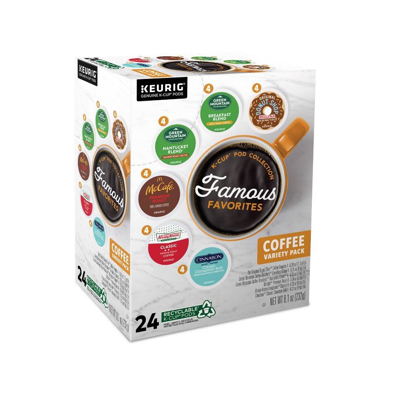 slide 3 of 5, Keurig Famous Favorites Keurig K-Cup Pod Collection Medium Roast Coffee - 24ct, 24 ct
