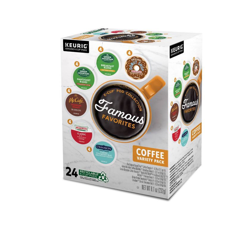 slide 4 of 5, Keurig Famous Favorites Keurig K-Cup Pod Collection Medium Roast Coffee - 24ct, 24 ct