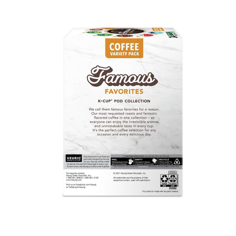 slide 5 of 5, Keurig Famous Favorites Keurig K-Cup Pod Collection Medium Roast Coffee - 24ct, 24 ct