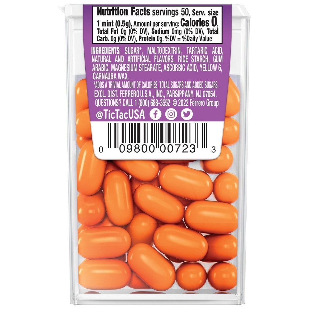 slide 2 of 3, Tic Tac Halloween Orange Mints - 0.84oz, 0.84 oz