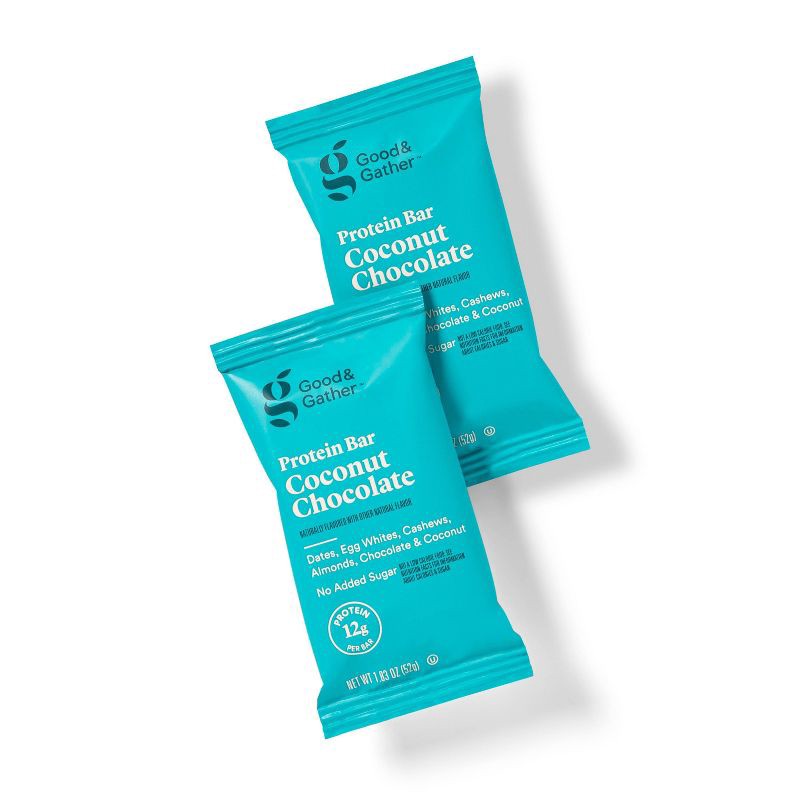 slide 3 of 5, Protein Bars Coconut Chocolate - 12g Protein - 7.33oz/4ct - Good & Gather™, 12 gram, 7.33 oz, 4 ct