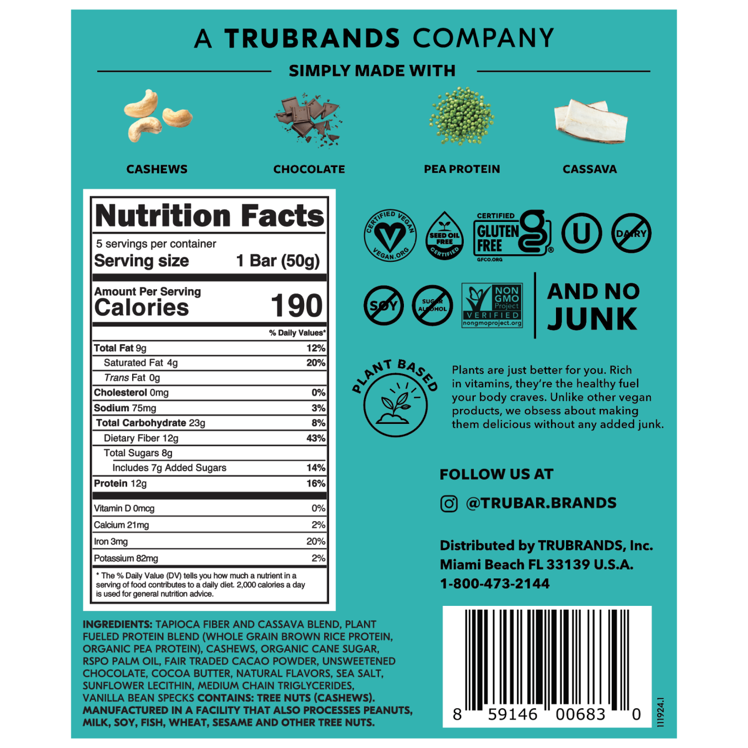 slide 2 of 2, TruBar Oh Oh Cookie Dough 5CT, 5 ct