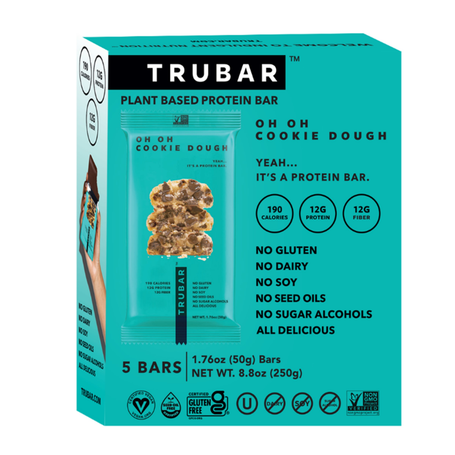 slide 1 of 2, TruBar Oh Oh Cookie Dough 5CT, 5 ct