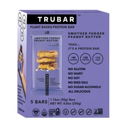 Trubar Smother Fudger Peanut Butter Protein Bar 5 - 1.76 oz Bars
