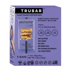 Trubar Smother Fudger Peanut Butter Protein Bar 5 - 1.76 oz Bars