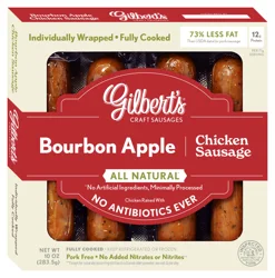 GILBERTS Gilbert's Bourbon Apple Chicken Sausage, 10 Oz.