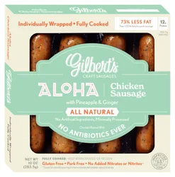 GILBERTS Gilbert's Aloha Chicken Sausage, 10 Oz.
