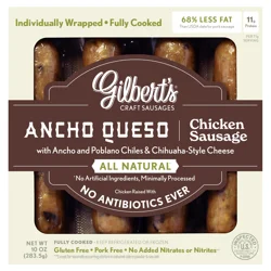Gilbert's Ancho Queso Chicken Sausage Links, 10 oz.