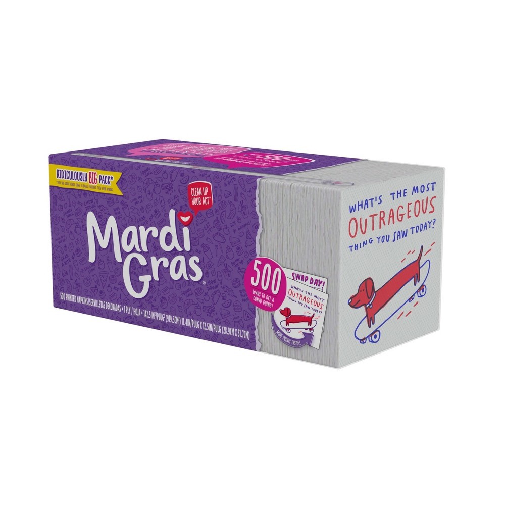 slide 2 of 9, Mardi Gras Multi Purpose Disposable Napkins, 500 ct