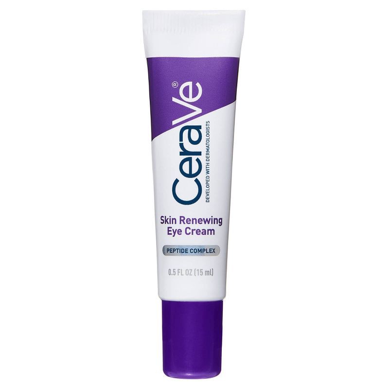 slide 1 of 12, CeraVe Skin Renewing Peptide Eye Cream - 0.5 fl oz: For Normal, Mature Skin, Unscented, Travel Size, 0.5 fl oz