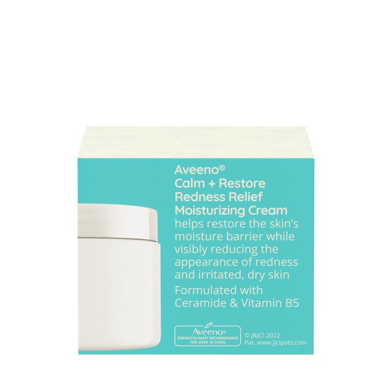 slide 7 of 9, Aveeno Calm + Restore Redness Relief Moisturizing Cream for Sensitive Skin - Fragrance Free - 1.7 fl oz, 1.7 fl oz