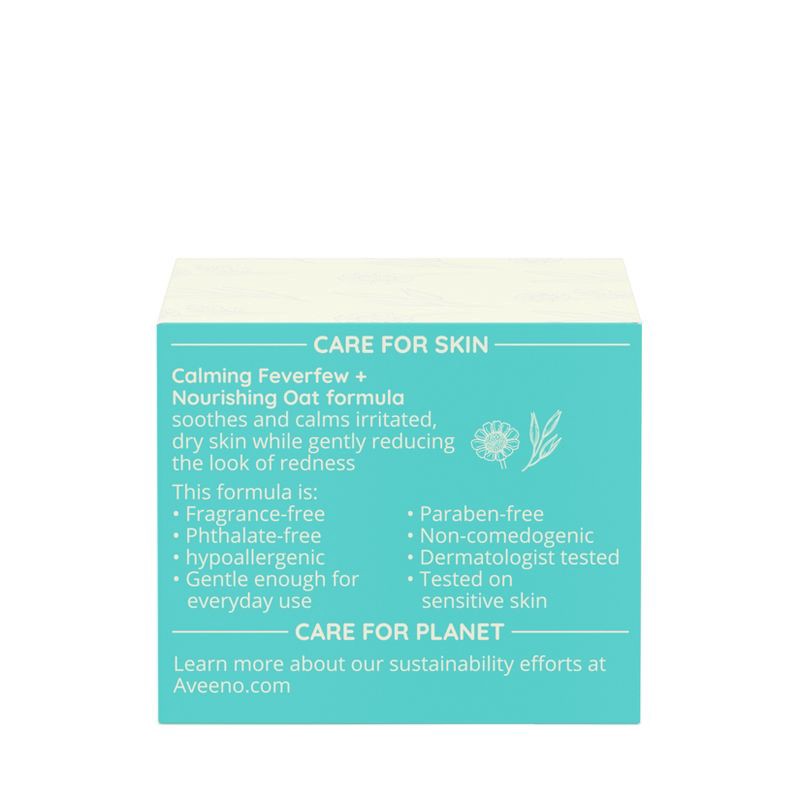 slide 8 of 9, Aveeno Calm + Restore Redness Relief Moisturizing Cream for Sensitive Skin - Fragrance Free - 1.7 fl oz, 1.7 fl oz