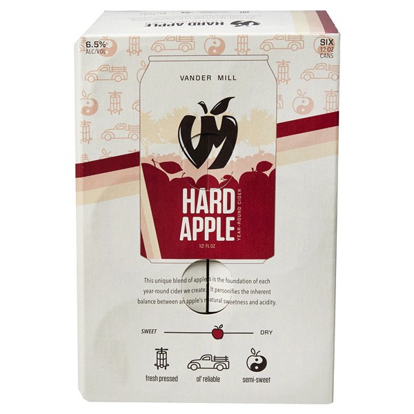 slide 8 of 13, Vander Mill Hard Apple, 6.5% ABV, 6 ct; 12 oz