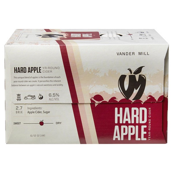 slide 5 of 13, Vander Mill Hard Apple, 6.5% ABV, 6 ct; 12 oz