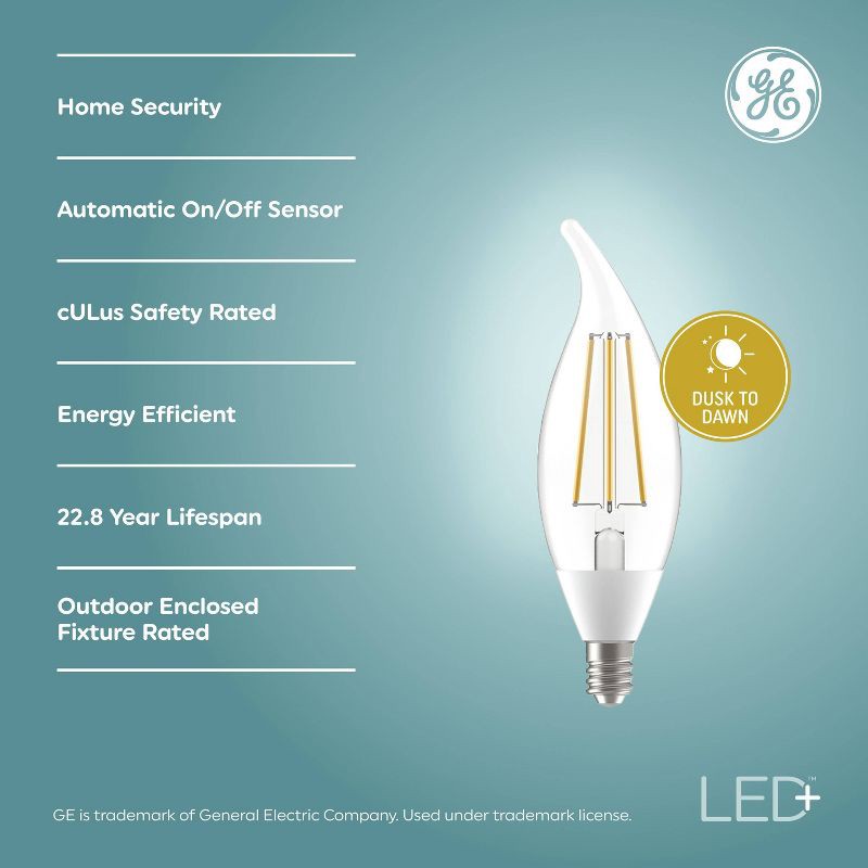 slide 2 of 13, GE Household Lighting GE 2pk LED+ Dusk to Dawn A19 LED Decorative Light Bulb Soft White, 2 ct