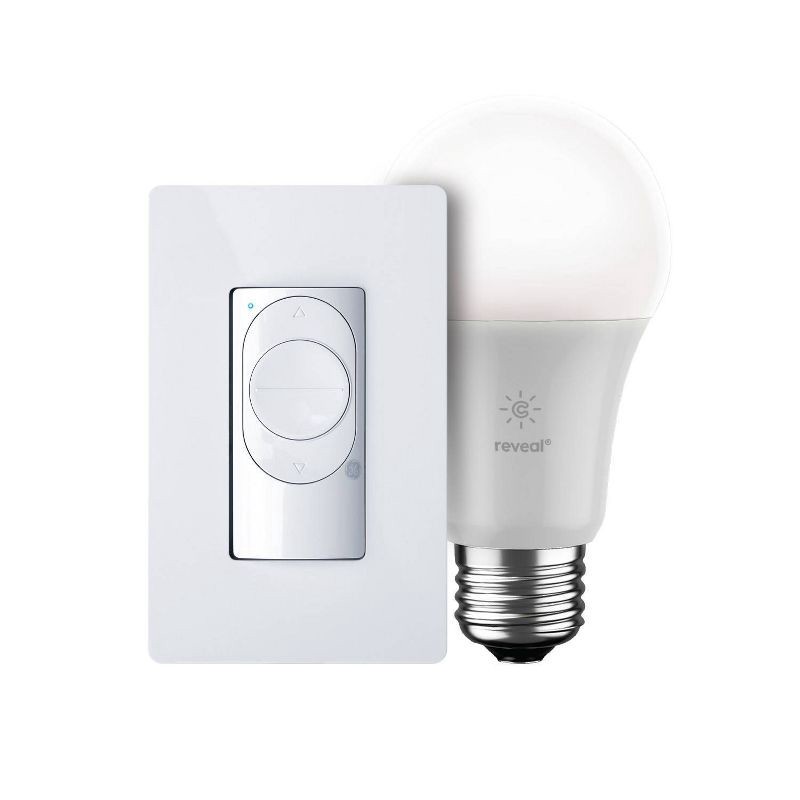 slide 3 of 5, General Electric GE CYNC Reveal Smart Light Bulb with Smart Wire-Free Dimmer Switch Bundle, 1 ct