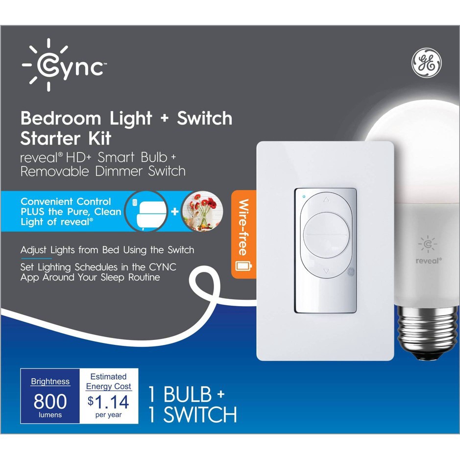 General Electric GE CYNC Reveal Smart Light Bulb With Smart Wire-Free ...