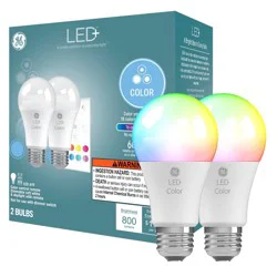 GE Household Lighting GE 2pk A19 LED Color Changing Light Bulbs