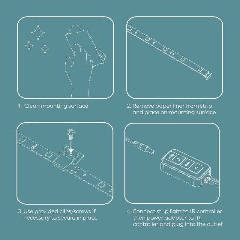 slide 2 of 9, GE Household Lighting GE LED+ Color Changing Light Strip 16ft, 16 ft