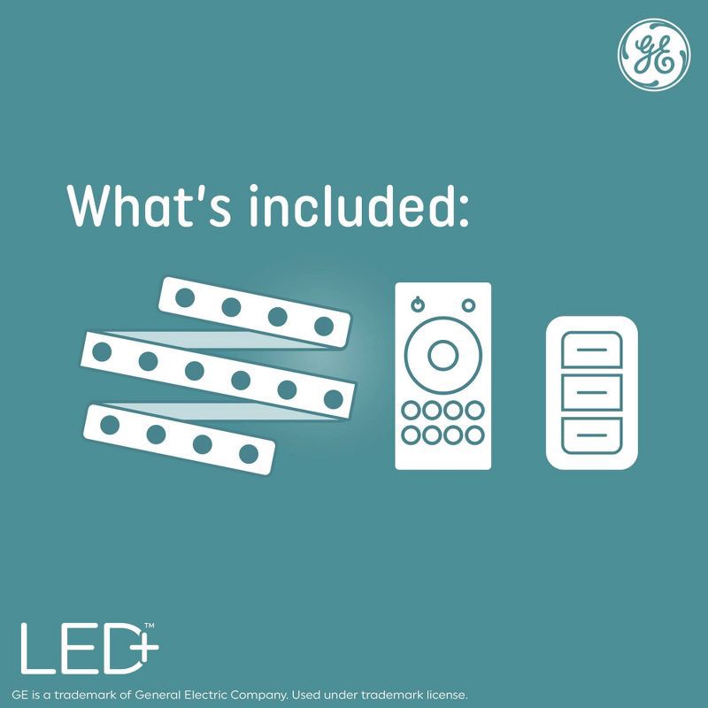 slide 7 of 9, GE Household Lighting GE LED+ Color Changing Light Strip 16ft, 16 ft