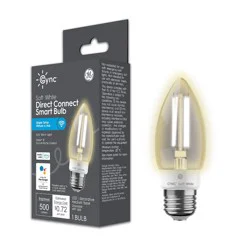 GE Household Lighting GE CYNC Smart LED Decorative Light Bulb Medium Base Soft White: 60W Equivalent, Energy Star, Alexa & Google Compatible