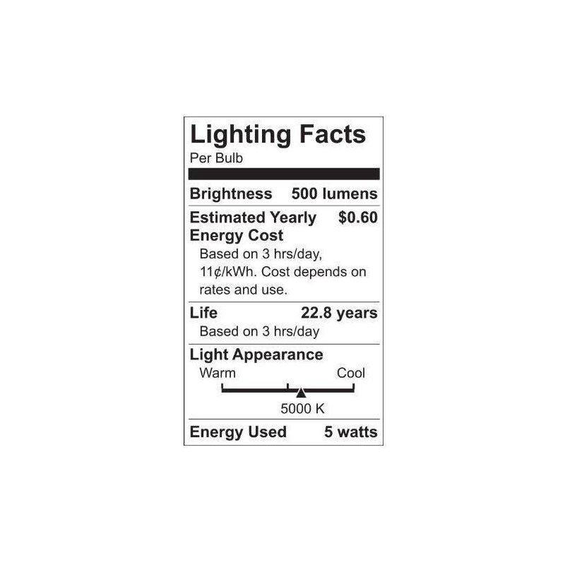 slide 5 of 5, General Electric GE 2pk 5 Watts Daylight Medium Base LED+ Dusk to Dawn Outdoor Decorative Light Bulbs, 2 ct