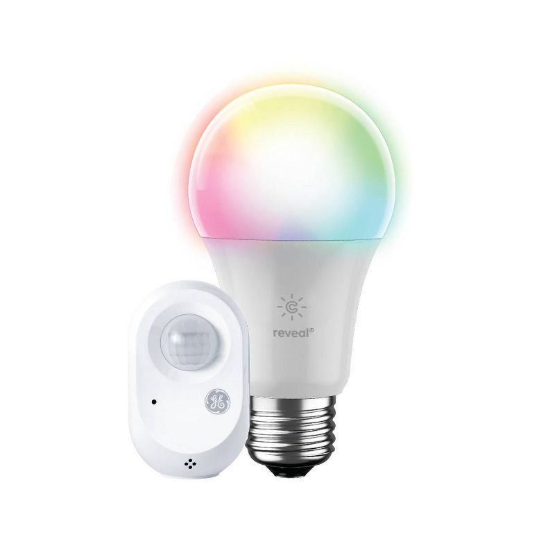 slide 3 of 5, General Electric GE CYNC Reveal Smart Full Color Light Bulb with Smart Wire Free Motion Sensor Bundle, 1 ct