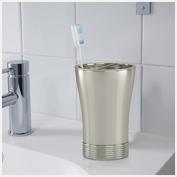 slide 4 of 5, Nu Steel Special Toothbrush Holder - Pewter, 1 ct