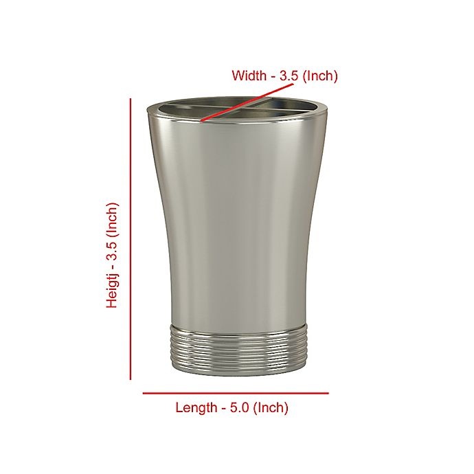 slide 5 of 5, Nu Steel Special Toothbrush Holder - Pewter, 1 ct