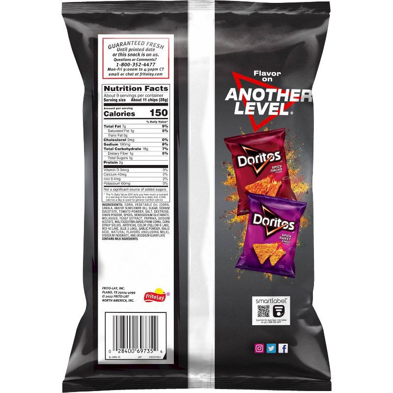 slide 2 of 3, Doritos Sweet & Tangy BBQ Tortilla Chips - 9.25oz, 9.25 oz