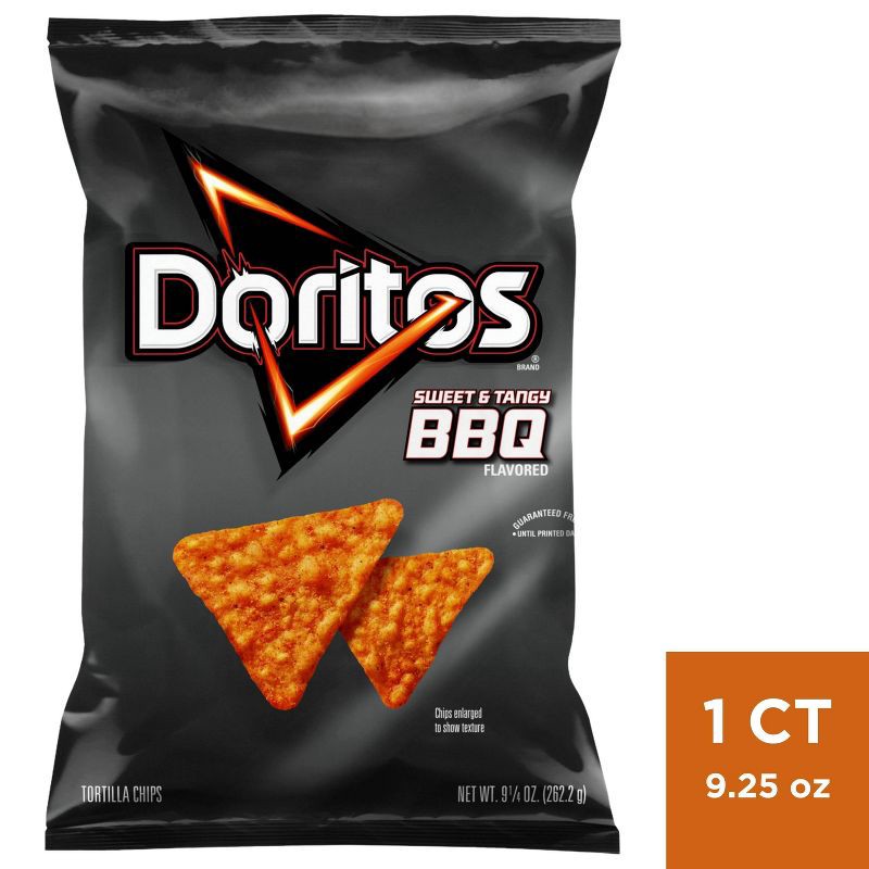 slide 1 of 3, Doritos Sweet & Tangy BBQ Tortilla Chips - 9.25oz, 9.25 oz