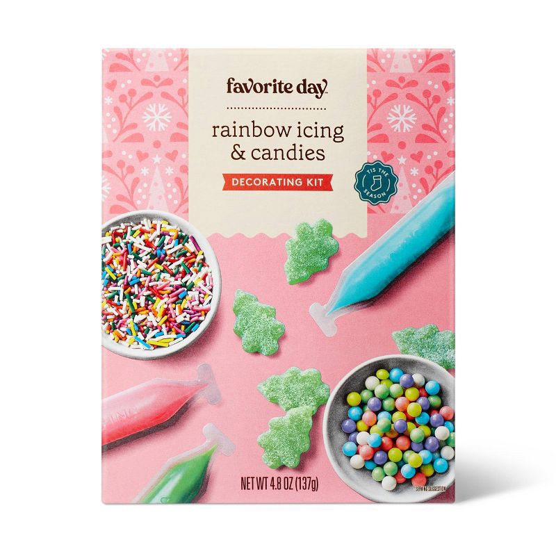 slide 1 of 3, Christmas Rainbow Icing & Candies Decorating Kit - 4.8oz - Favorite Day™, 4.8 oz