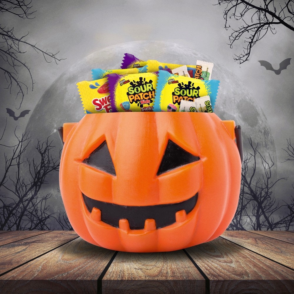 slide 2 of 7, Sour Patch Kids & Swedish Fish Halloween Candy Variety Pack Treat Size - 60oz/180ct, 60 oz, 180 ct