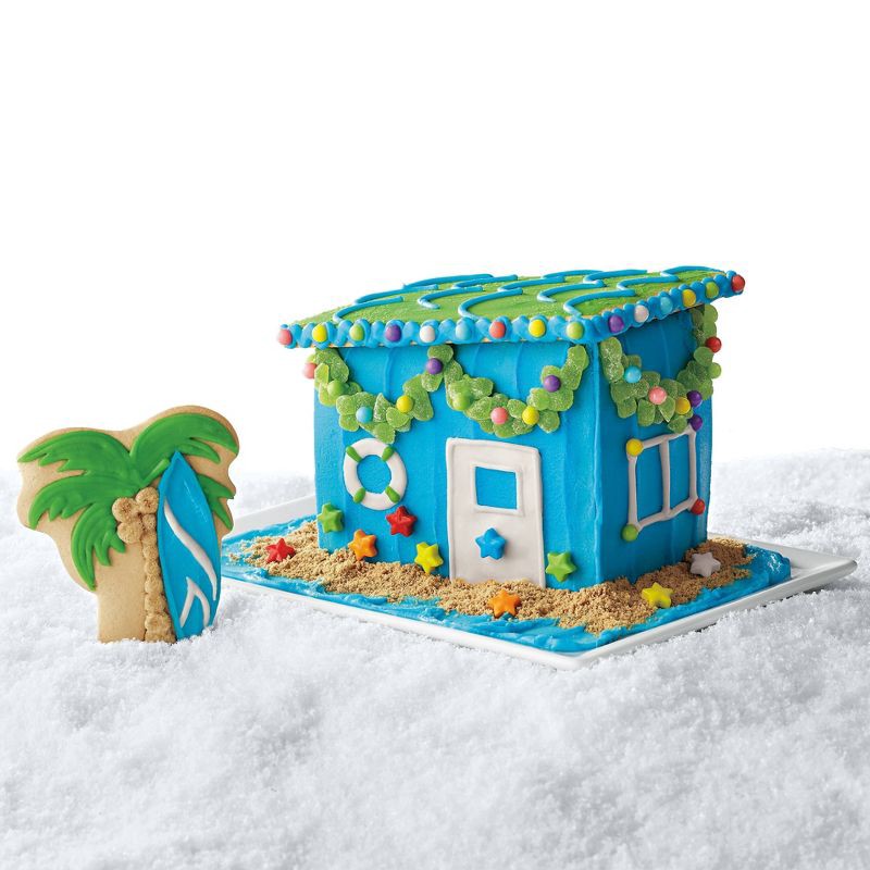 slide 5 of 5, Christmas Beach House Sugar Cookie Gingerbread House Kit - 31.6oz - Favorite Day™, 31.6 oz