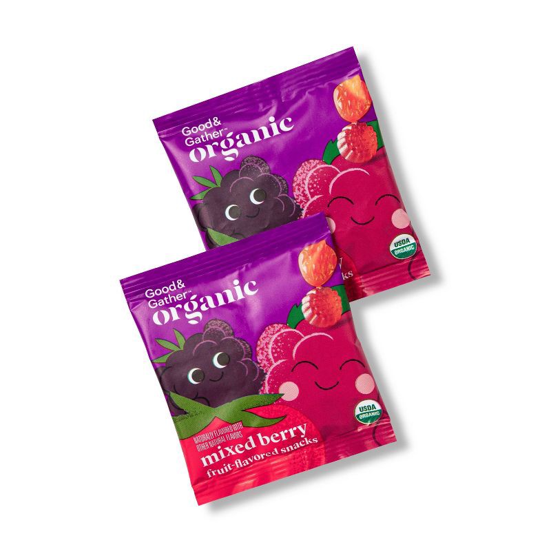 slide 2 of 4, Organic Mixed Berry Fruit Snacks - 8oz/10ct - Good & Gather™, 10 ct; 8 oz