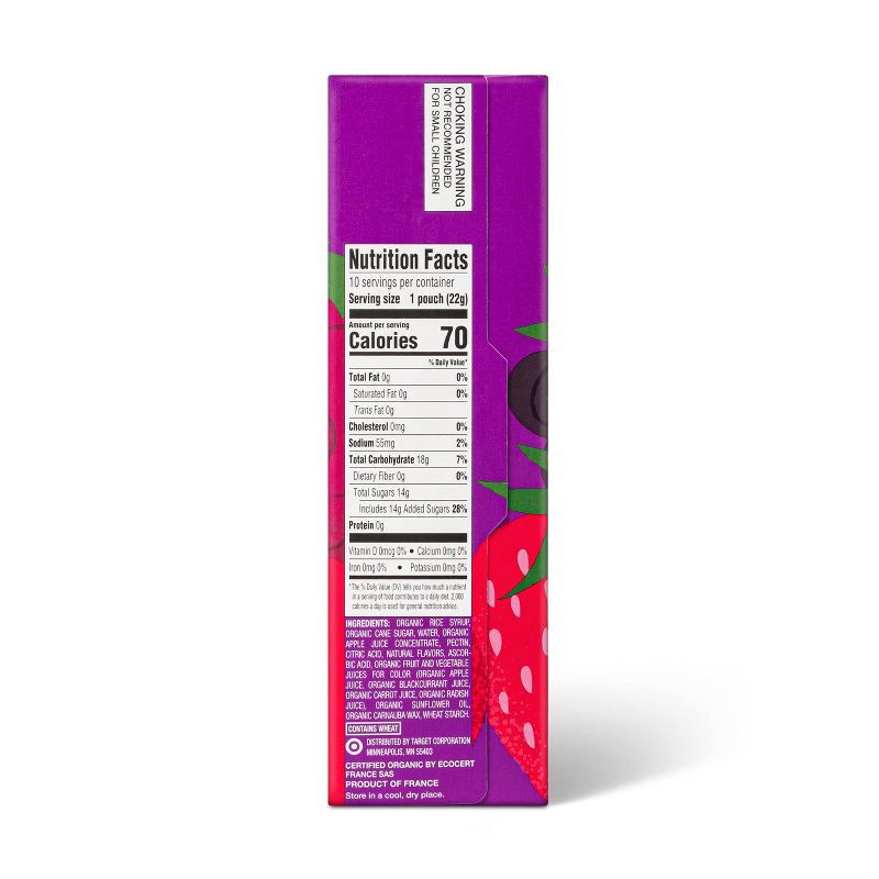 slide 3 of 4, Organic Mixed Berry Fruit Snacks - 8oz/10ct - Good & Gather™, 10 ct; 8 oz