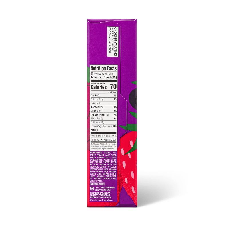 slide 3 of 4, Organic Mixed Berry Fruit Snacks - 20ct - Good & Gather™, 20 ct