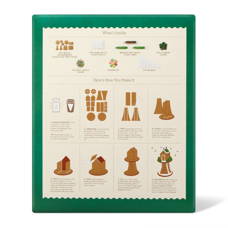 slide 3 of 4, Christmas Tree House Gingerbread House Kit - 28.5oz - Favorite Day™, 28.5 oz