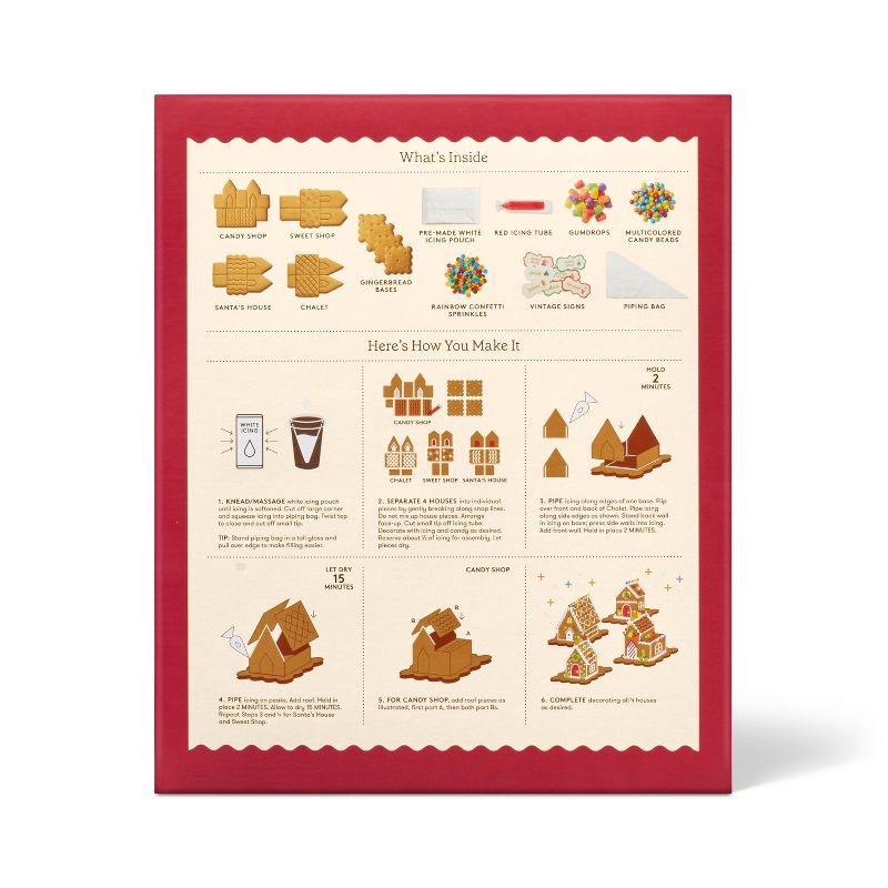 slide 4 of 4, Christmas Mini Village Gingerbread House Kit - 36.2oz - Favorite Day™, 36.2 oz