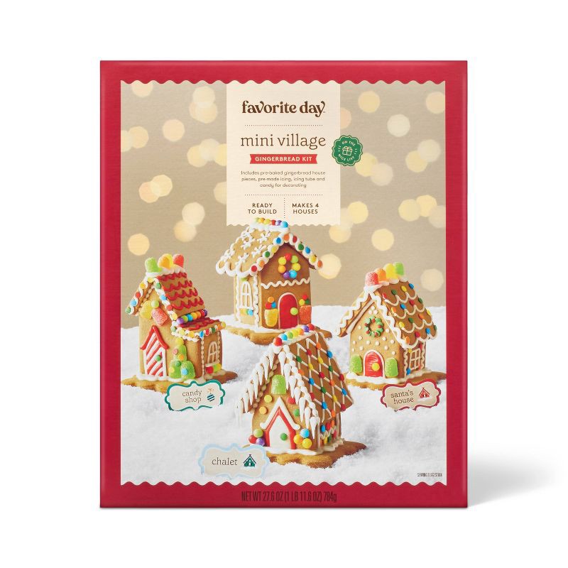 slide 1 of 4, Christmas Mini Village Gingerbread House Kit - 36.2oz - Favorite Day™, 36.2 oz