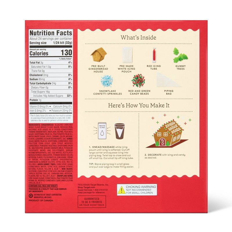 slide 2 of 4, Christmas Pre-Built Gingerbread House Kit - 27.2oz - Favorite Day™, 27.2 oz