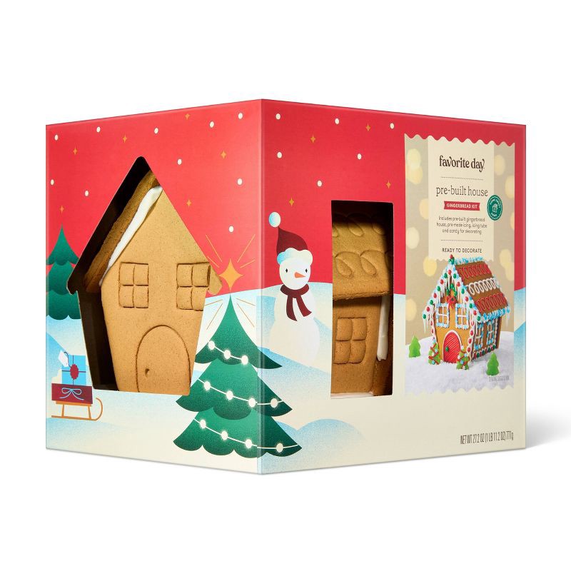 slide 3 of 4, Christmas Pre-Built Gingerbread House Kit - 27.2oz - Favorite Day™, 27.2 oz