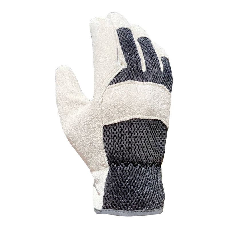 slide 5 of 5, AWP Leather Cowhide Palm and Breathable Mesh - Black, 1 ct