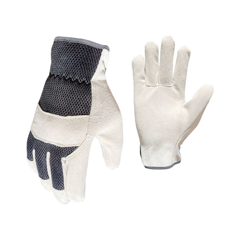 slide 4 of 5, AWP Leather Cowhide Palm and Breathable Mesh - Black, 1 ct