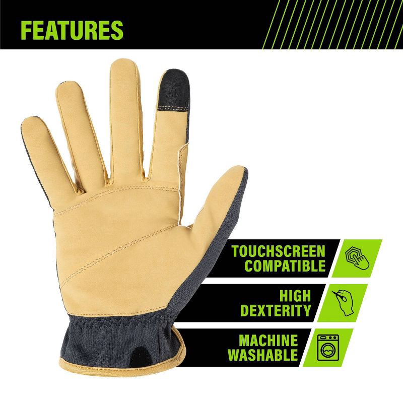 slide 2 of 6, AWP Men's Utility Working Gloves - Slate, 1 ct